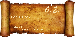 Odry Enid névjegykártya